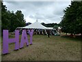 Scene in a small part of Hay Festival 2025 in Hay Community