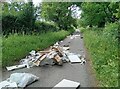 Fly-tipping, Deeves Hall Lane in EN6 3LR