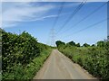 Powerlines over Candle Stick (road) in Brandon Parva, Coston, Runhall and Welborne