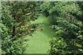 Looking down on former railway from Bridge Place Road in BA2 0PB
