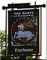 Sign for the Harte public house, Costessey in NR8 5AA