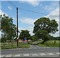 Ingthorne Lane crossing Lumby Lane, South Milford in LS25 5AZ