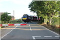 Train crossing Spilsby Road, Eastville in PE22 8JB