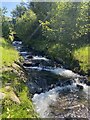 Afon Garw cascading over a series of weirs in CF32 8AP