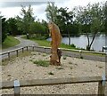 Fish sculpture, fishing lakes, Billingford  in NR20 4RQ
