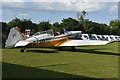 Light aircraft on the ground at Branscombe Airfield in Branscombe