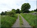 Track (byway) onto Buxton & High Peak Golf Club in SK17 7JU