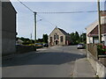 United Methodist Free Church, along Penhale Road, with power and telephone lines in TR14 0RA