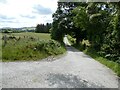 Rural lane above the Ceiriog valley in LL20 7DB