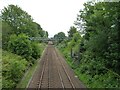 Railway towards Whiston station in L34 1AW