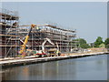 Building new flats by the canal at Yiewsley in UB7 7RS