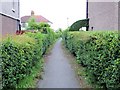 Crewe - ginnel from Underwood Lane to Pear Tree Avenue in CW1 3XD