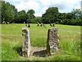 Centre of modern stone circle in WA2 0QB