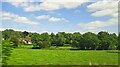 Houses on Meadow Lane, Millmeece, from the railway in ST21 6QT