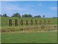 Broadnook sign and pond in LE7 7TW