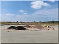 New roundabout in Broadnook Garden Village in LE7 7TW