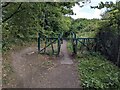 Bypassed barriers on footpath near Mill Green in WA8 5RY