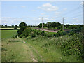 Public footpath alongside the Midland Main Line in AL3 6PH