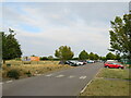 Car park at Pelhams Sports Centre, Kinson, Bournemouth in BH10 7HL