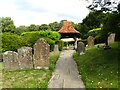 The lych gate at St Michael's Church. Inkpen in RG17 9DS