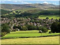 Looking over a Glossop housing estate in SK13 8RF
