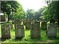 19th century headstones in St Peter's churchyard in NR12 9NA
