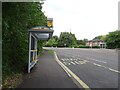 Bus stop and shelter on Duffield Road (A6) in DE22 2AJ