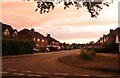 Sunset over Oaklands Avenue, Lexden in CO3 9ES