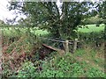 Pompren yn croesi nant / Footbridge crosses a stream in SA34 0UT