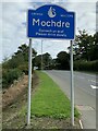 Croeso / Welcome sign, Mochdre in Mochdre Community
