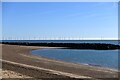 Jaywick: Brooklands Beach, breakwater and wind farm in CO15 2JR