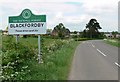 Blackfordby Lane enters Blackfordby, Leicestershire in DE11 8GJ