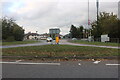 Roundabout on Mill Road, Aveley in RM15 4RJ