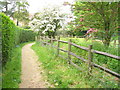 Footpath by Abinger Manor in RH5 6JQ