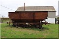 Railway wagon and farm building outside Trimdon. in TS29 6NH