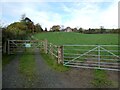 Gates on a rural track in SY16 4ET