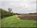 Earthen field with broad headland in East Midlands English Region