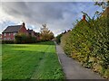 Footpath into a housing estate in LE11 2UD