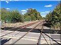 Railway heading east at Fiddlers Ferry  in WA5 2UW