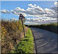 Sign along Peatling Road near Countesthorpe in LE8 5UZ