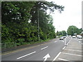 Looking south on the A3 at Hindhead in GU26 6EQ