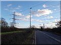 Power lines cross the road at Stagg Hill in EN6 5BW