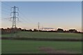 Pylons over farmland in AL3 7AR