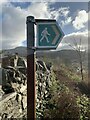 Footpath sign, Bont Uchaf in Bethesda Community