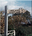 Signpost for Scotland and Ireland in BA14 9RL