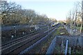 Northbound train on the ECML near Benton in NE12 9SW