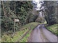 Signpost to Cwmmau Farmhouse in HR3 6JP