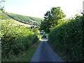 Lane above Celyn Farm (Looking down) in NP7 7LR