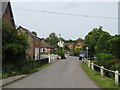 Yarpole - view up the bottom road in HR6 0BA