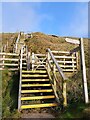 Impressive new staircase for the England Coastal Path in LA18 4NY